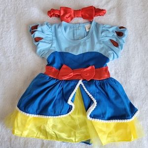 Princess Snow White Baby Costume Dress and Headband Set